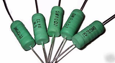 50X 0R1 R22 R33 R47 10R 5W ~21X9MM wirewound resistor 