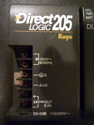 Direct logic plc w/powersupply, cpu, & i/o cards nice 