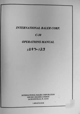 International baler corp. c-30-m horizontal low hours