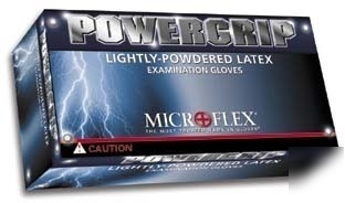 Microflex powergrip lightly-powdered latex : pg-199-s