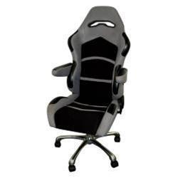 New racing car bucket seat office chair grey black 