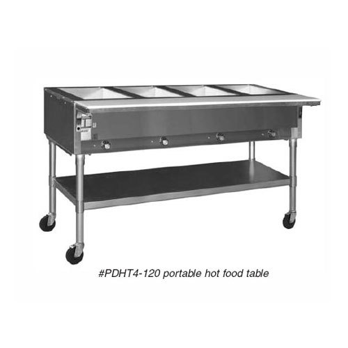 Eagle PDHT4-120 portable hot food table, 4 wells, 66