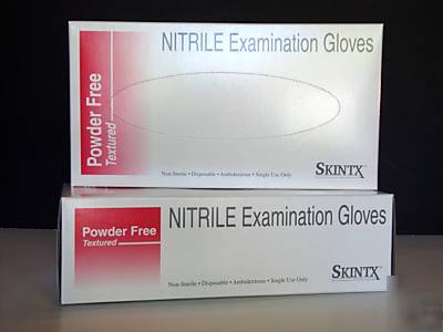 2 cases- nitrile exam gloves non-latex powder free