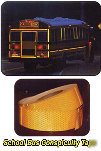 School bus reflective conspicuity tape 1