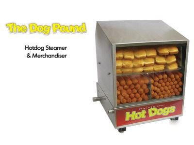 Dog pound dogpound hotdog steamer / merchandiser 