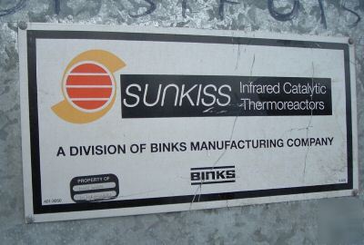 Powder coating oven, powder coat oven, sunkiss by binks