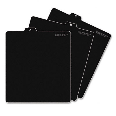 Ideastream a-z cd file guides, 5 x 5 3/4, black
