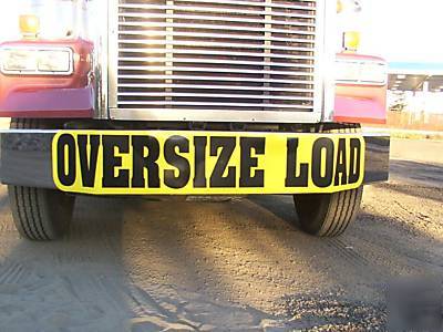 Magnetic oversize load sign 6' x 12