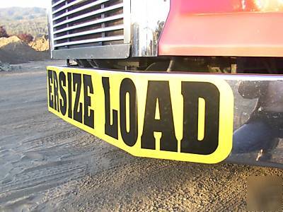 Magnetic oversize load sign 6' x 12