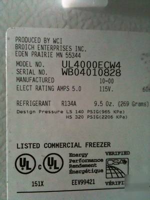 Imperial upright commercial heavy duty freezer