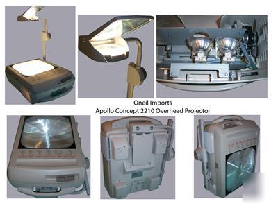 Apollo concept 2210 overhead projector +2 bulb 3000 lum