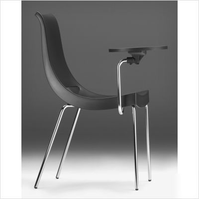 Chiacchiera chair with writing tablet polypropylene 07