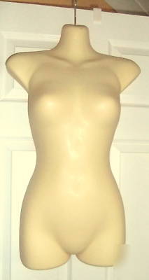 Flesh female hanging display body mannequin bust form