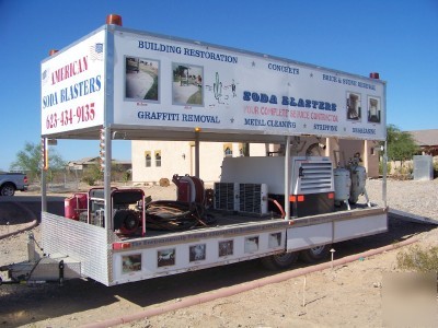 Sbs genuine sodablast soda sand blaster custom trailer