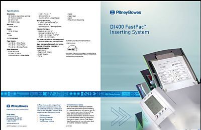Pitney bowes system - 3 x di -400 folder / inserter 