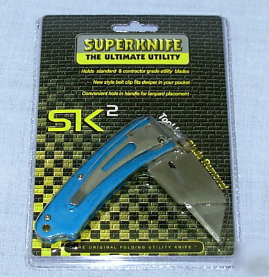 New blue superknife SK2 ultimate folding utility knife