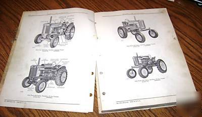 Original john deere 620 630 tractor parts catalog jd