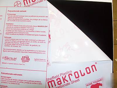 Black lexan polycarbonate makrolon sheet 1/4