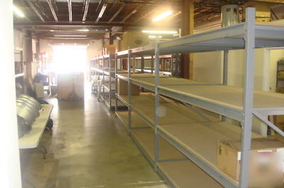 Warehouse storage heavy duty wide span shelf 4' x 21 ft