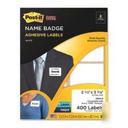 New post-it super sticky name badge label 2800-n