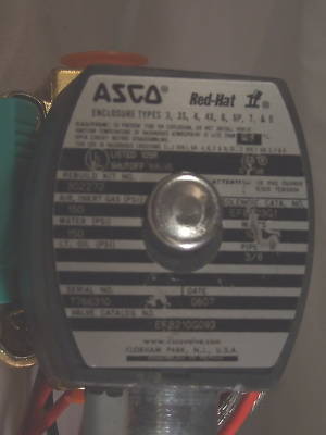 Asco 3/8â€ EF8210G93 air/water valve hi temp coil