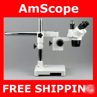 20X-40X trinocular super wf stereo boom microscope