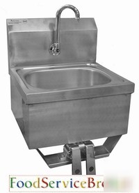 New stainless steel hand sink knee operated valve nsf