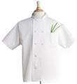 Short sleeve chef coat easy care white cook's coat 415