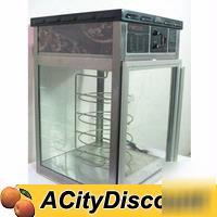 Mercosavory rotating pizza food snack display case used