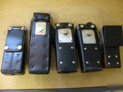Motorola ge ericsson leather radio holster dps lot 5 