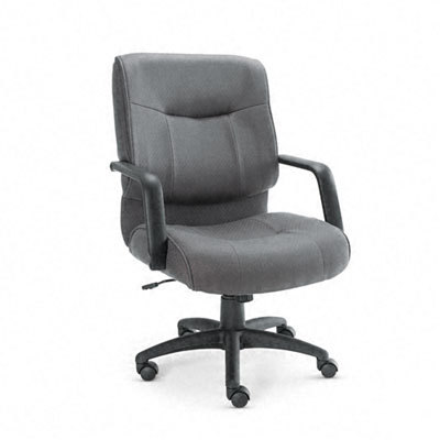 Stratus series mid-back swivel/tilt chair, gray fabric
