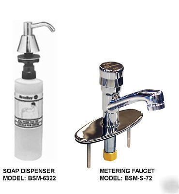 Ada, hand sink, 3 users multi station w/metering faucet