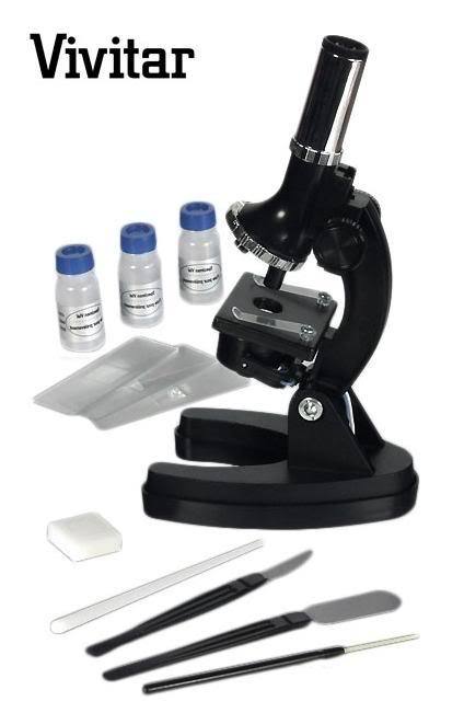 Vivitar 20 pcs laboratory microscope set 150X/450X/900X