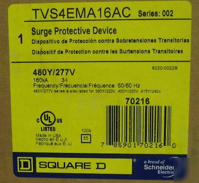 Square-d surge protective device surgelogic TVS4EMA16AC