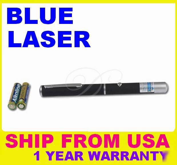 Unique laser pointer pen blue beam 5MW -1YEAR warranty
