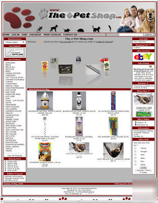 Established pet supplies website for sale $