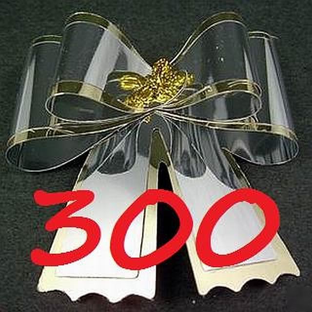 300 mini silver & gold metallic gift bows~wholesale lot