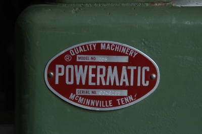 Powermatic 225 planer 24IN grinder quickset 10HP 