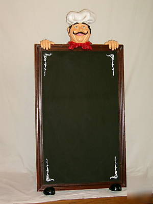 Bistro chef menu chalk board -specials memo-
