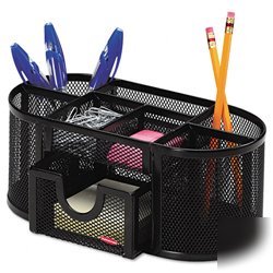 New mesh pencil cup organizer, 4 compartments, steel...