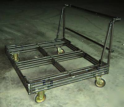 Pallet-size platform dolly wheeled cart