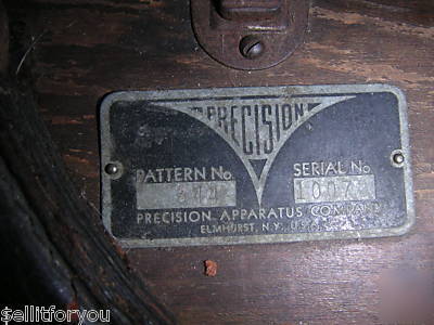 Precision apparatus antique circuit tester very gd cond