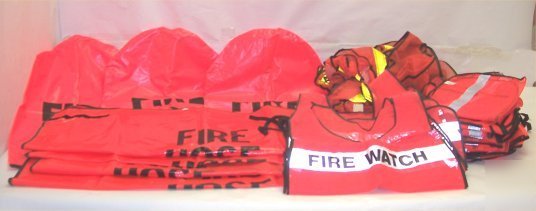 Emergency fire safety kit barricade covers & safe vests