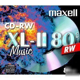 Maxell cd-rw 80 audio pack 10 cdrw music re-writeable