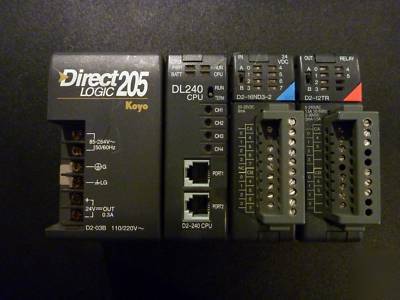 Direct logic plc w/powersupply, cpu, & i/o cards nice 