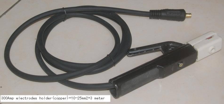 300A electrode holder + 10-25MM2 plug + 3M lead for mma