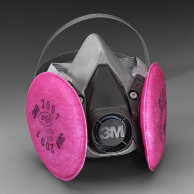 3M 6391 lrg respirator assembly w/ 3M 2091 P100 filter