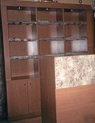 Front desk & wall unit custom made