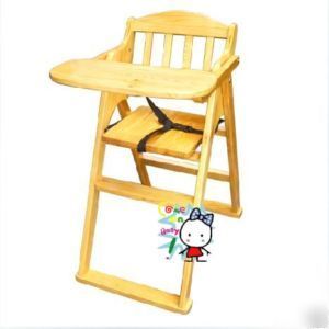 Wood children high chair dining set table ladder wooden