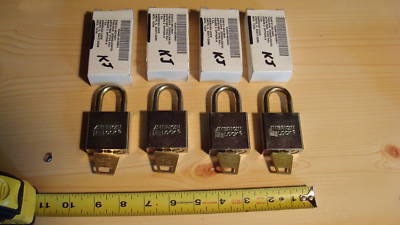 American padlock set of 4 keyed alike military surplus